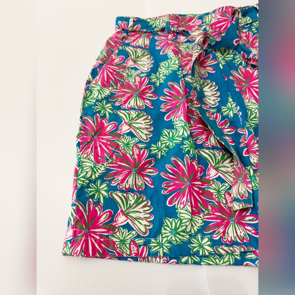Floral Women's Shorts - Blue and Pink - Picture 2 of 16